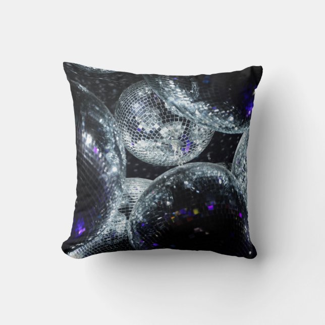 Coussin Boules Disco : Atmosphère Fête (Recto)