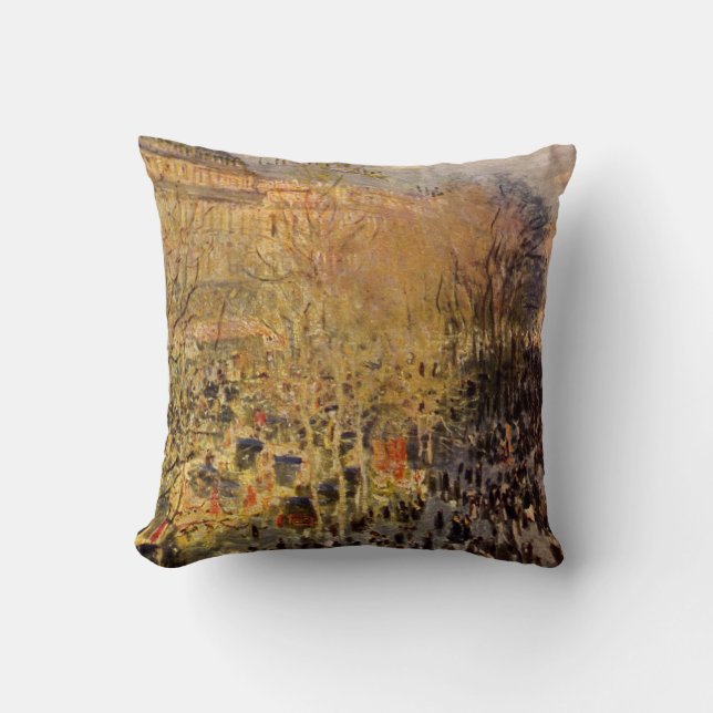 Coussin Boulevard des Capucines par Claude Monet, Art nouv (Recto)