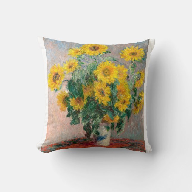 Coussin Bouqet of Sunflowers par Claude Monet (Recto)
