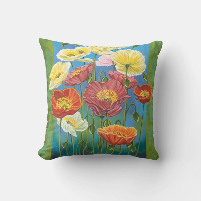 Coussin Bouquet à la frontière I (Recto)