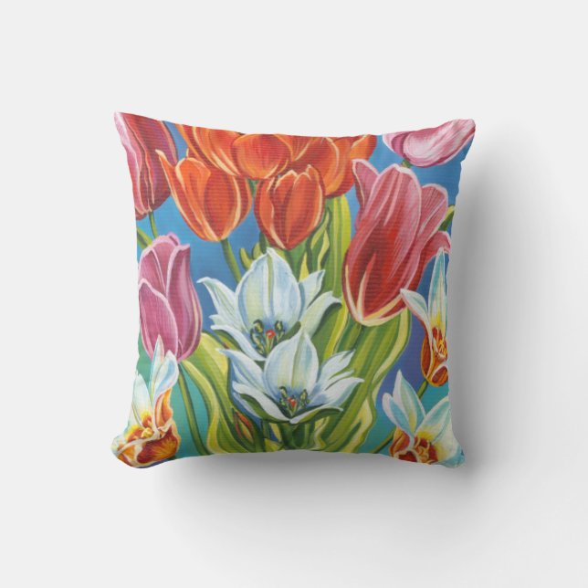 Coussin Bouquet à la frontière III (Recto)