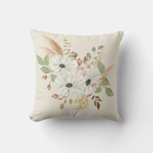 Coussin Bouquet Boho Watercolor
