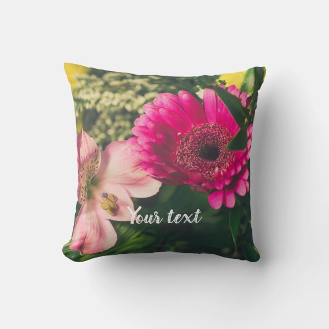 Coussin Bouquet coloré de fleurs (Recto)