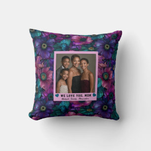 Coussin Bouquet d'anémones Chat Maman Décoration de chambr