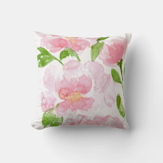 Coussin Bouquet d'aquarelle rose clair