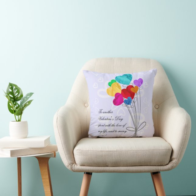 Coussin Bouquet de ballons en papier coeur (Chaise)