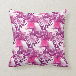 Coussin Bouquet de fleur de roses indien en collage de
