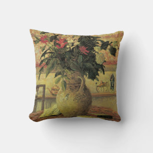 Coussin Bouquet de fleurs à la fenêtre par Maxine Maufra