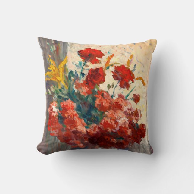 Coussin Bouquet de fleurs dans un vase céramique (Recto)