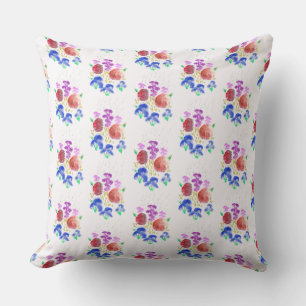 Coussin Bouquet de fleurs pluvieuses colorées