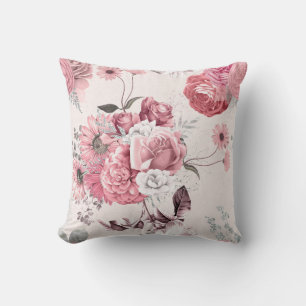 Coussin Bouquet de fleurs roses
