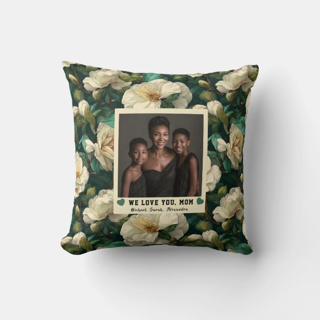 Coussin Bouquet de Gardenias Belle-Mère Intérieur Occident (Recto)