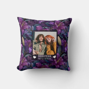 Coussin Bouquet de lys Meilleure amie Sœurs d'âme