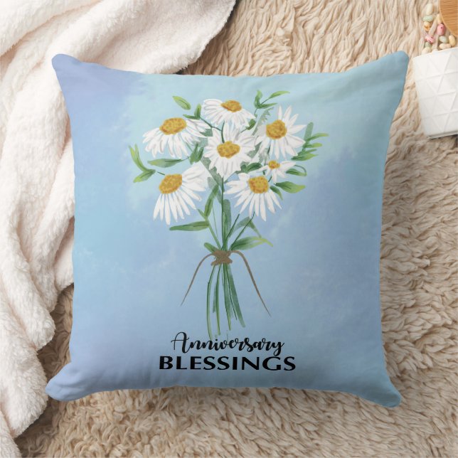 Coussin Bouquet de marguerites pour les bénédictions d'ann (Couverture)