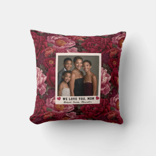Coussin Bouquet de pivoines Mummy Mum Fils Stylish Living