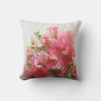 Coussin Bouquet de pois rose