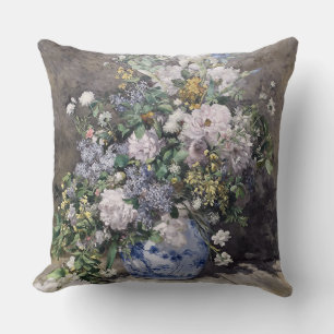 Coussin Bouquet de printemps vintage Pierre Auguste Renoir