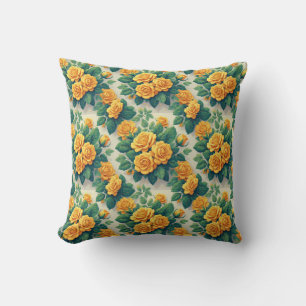 Coussin Bouquet de roses vibrant pour décoration florale