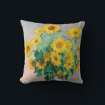 Coussin Bouquet de tournesols Claude Monet<br><div class="desc">Bouquet de tournesols. Claude Monet. 1881. Reproduction d'oeuvres d'art célèbres dans le domaine public.</div>
