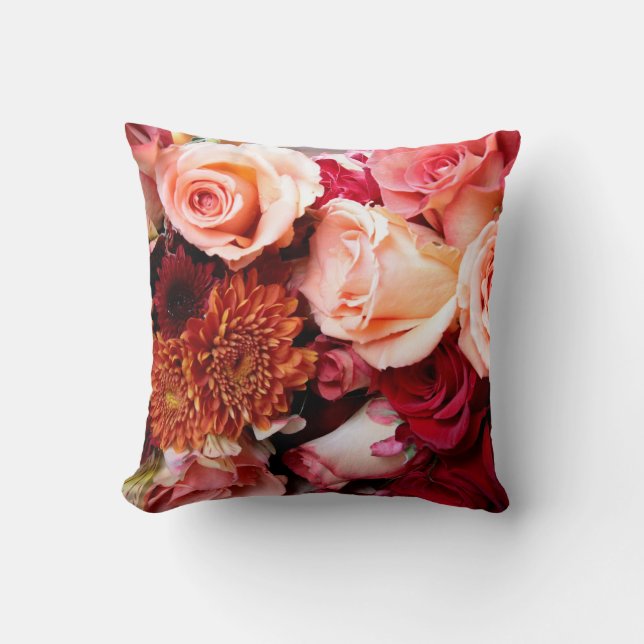 Coussin Bouquet des roses roses roses (Recto)