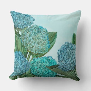 Coussin Bouquet d'été Blue Hydrangea