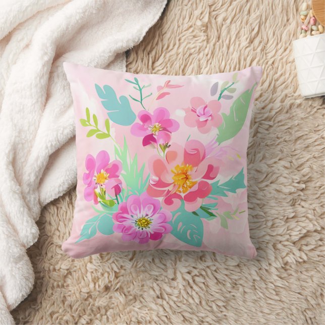Coussin Bouquet floral coloré (Couverture)