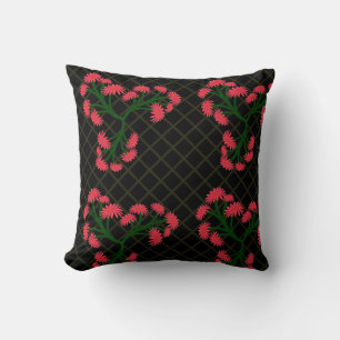 Coussin Bouquet floral de gerbera rose motif