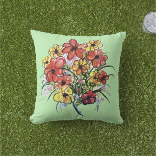 Coussin Bouquet Floral Fleur sauvage