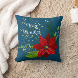 Coussin Bouquet floral Poinsettia