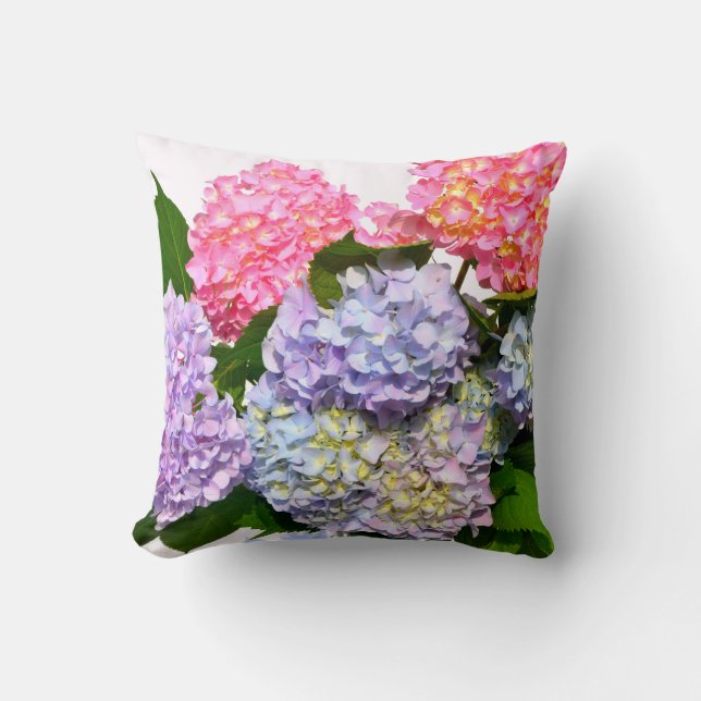 Coussin Bouquet Hydrangea (Recto)