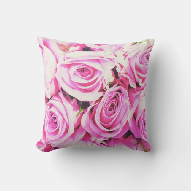 Coussin Bouquet Rose Jeu d'oreiller (Recto)