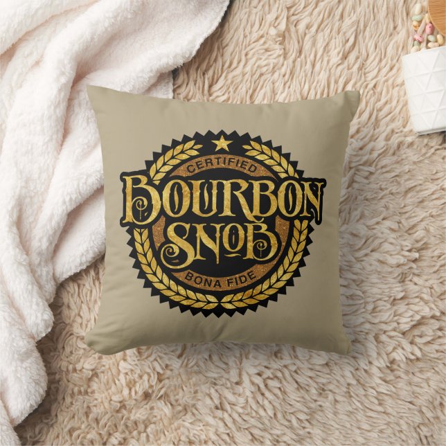 Coussin Bourbon Snob - drôle de buveur de whisky (Couverture)