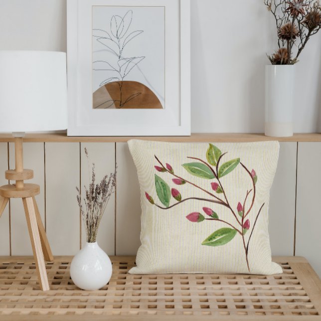 Coussin Bourgeons de fleurs modernes (Créateur téléchargé)