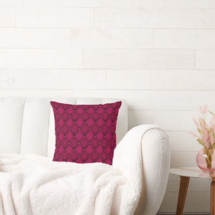 Coussin Bourgogne et or