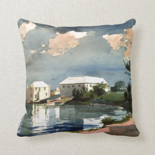 Coussin Bouteille de sel, tableau des Bermudes par Winslow