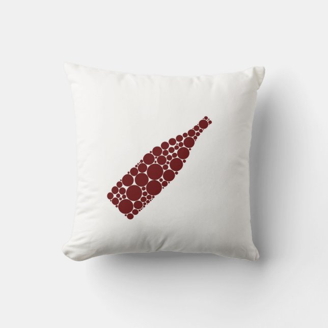 Coussin Bouteille de vin rouge (Recto)