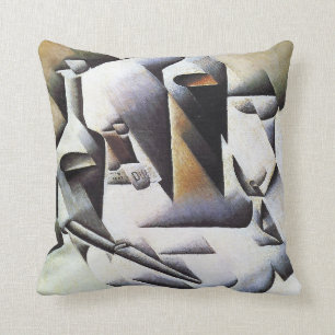 Coussin Bouteilles et couteau, par Juan Gris
