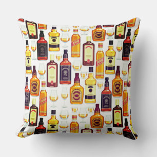 Coussin Bouteilles Whisky Avec Verres