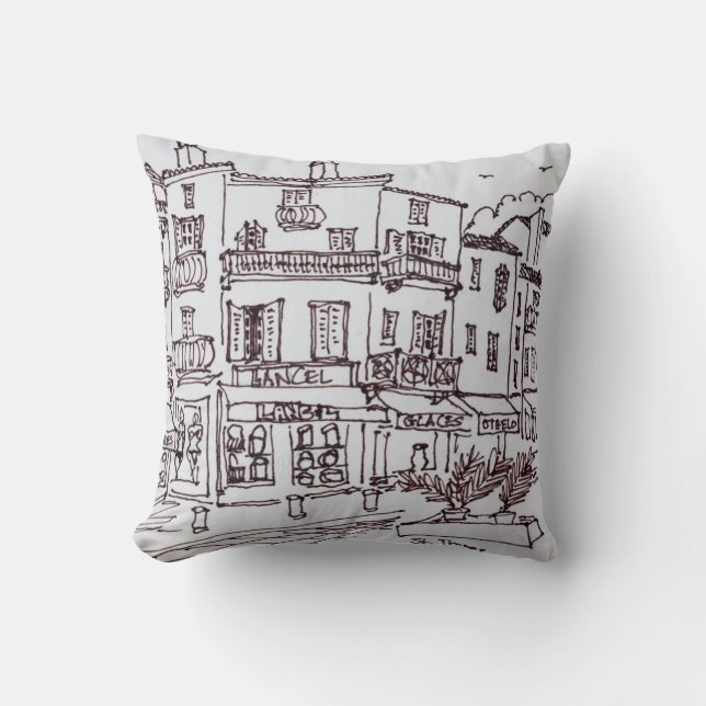 Coussin Boutiques de Saint-Tropez | Côte d'Azur, France (Recto)