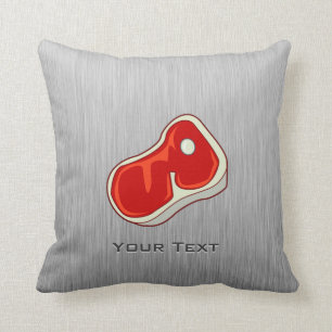 Coussin Bouton brossé à l'aspect métallique