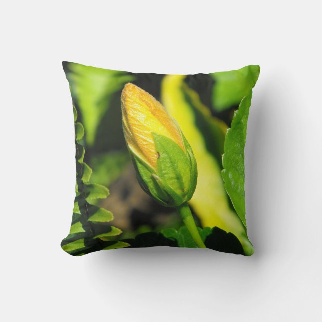 Coussin Bouton de fleur d'hibiscus (Recto)