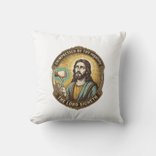 Coussin Bouton Jésus N'aime Pas Réseaux Sociaux Hater Trol