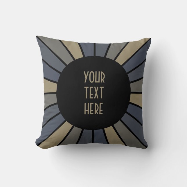Coussin BOUTON RAYS XII + votre photo, texte, monogramme (Recto)