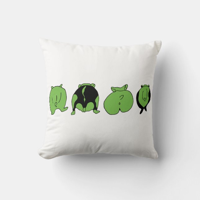 Coussin Boutons de hamster vert (Recto)