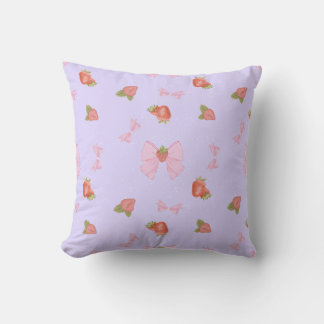 Coussin Bow fraise