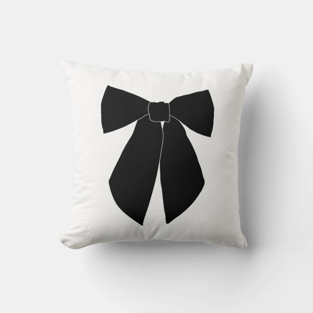 Coussin Bow noir (Recto)
