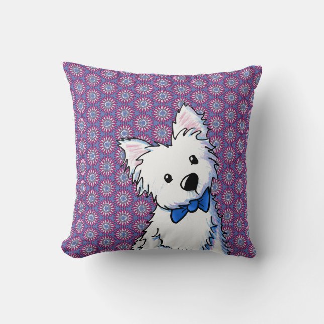 Coussin Bow Tie Westie  (Recto)
