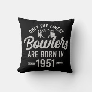 Coussin Bowler Bowling de 71 ans 1951 71e anniversaire