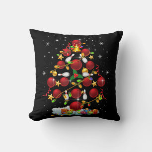 Coussin Bowling sapin de Noël lumières Noël cadeaux amusan