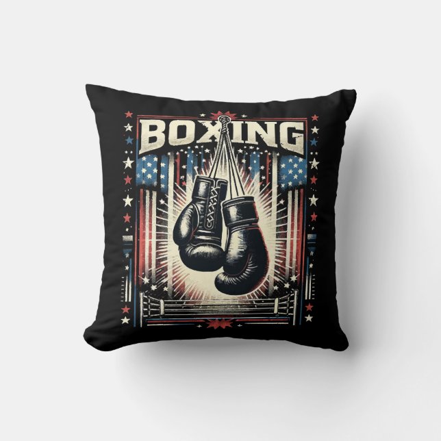 Coussin Boxe américaine - Boxer Vintage Bo (Recto)